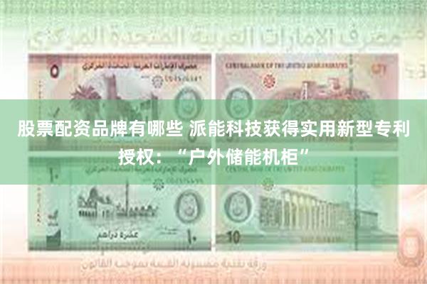 股票配资品牌有哪些 派能科技获得实用新型专利授权：“户外储能机柜”