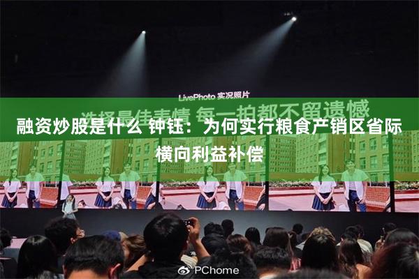 融资炒股是什么 钟钰：为何实行粮食产销区省际横向利益补偿
