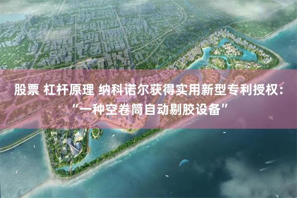 股票 杠杆原理 纳科诺尔获得实用新型专利授权：“一种空卷筒自动剔胶设备”
