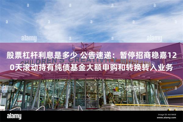 股票杠杆利息是多少 公告速递：暂停招商稳嘉120天滚动持有纯债基金大额申购和转换转入业务
