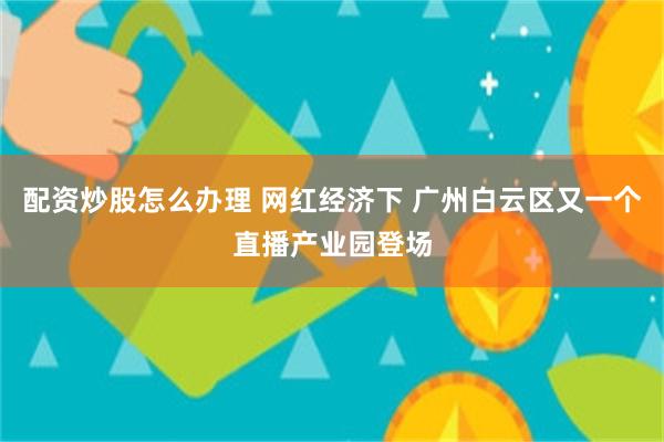 配资炒股怎么办理 网红经济下 广州白云区又一个直播产业园登场
