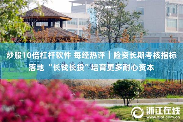 炒股10倍杠杆软件 每经热评︱险资长期考核指标落地 “长钱长投”培育更多耐心资本